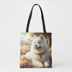 ヴィンテージ絵画犬 トートバッグ