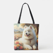 ヴィンテージ絵画犬 トートバッグ (裏面)