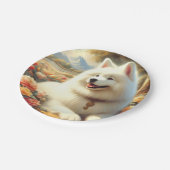 ヴィンテージ絵画犬 ペーパープレート (アングル)