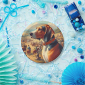 ヴィンテージ絵画犬 ペーパープレート (パーティー)