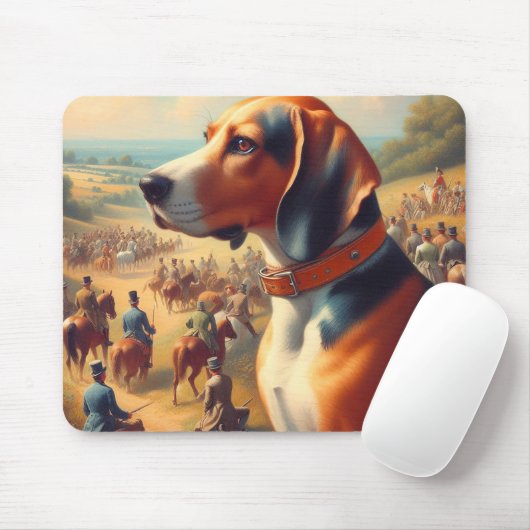 ヴィンテージ絵画犬 マウスパッド (マウス)