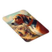 ヴィンテージ絵画犬 マグネット (右側)