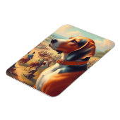 ヴィンテージ絵画犬 マグネット (左側)