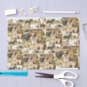 ヴィンテージ絵画犬 薄葉紙 (クラフト)