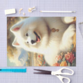 ヴィンテージ絵画犬 薄葉紙 (クラフト)