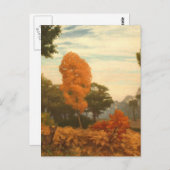 ヴィンテージ絵画秋 ポストカード (正面/裏面)