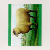 ヴィンテージ絵画羊 ジグソーパズル (縦)