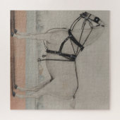ヴィンテージ絵画車馬(1845) ジグソーパズル (横)