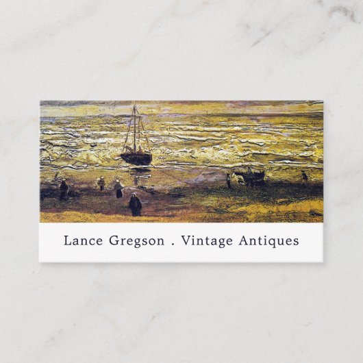 ヴィンテージ絵画、アンティーク業者 名刺 (正面)
