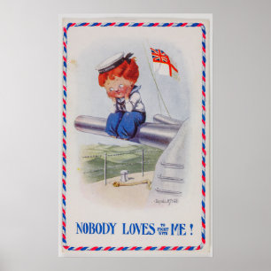 ヴィンテージ絵葉書World War 1 Signed By Artist ポスター
