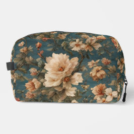 ヴィンテージ絶妙な白と緑豊かなサンゴ赤い花 ドップキット