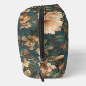 ヴィンテージ絶妙な白と緑豊かなサンゴ赤い花 ドップキット (右)