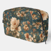 ヴィンテージ絶妙な白と緑豊かなサンゴ赤い花 ドップキット (右コーナー)