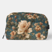 ヴィンテージ絶妙な白と緑豊かなサンゴ赤い花 ドップキット (裏面)