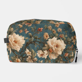 ヴィンテージ絶妙な白と緑豊かなサンゴ赤い花 ドップキット