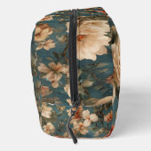 ヴィンテージ絶妙な白と緑豊かなサンゴ赤い花 ドップキット (右)