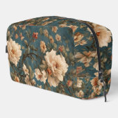 ヴィンテージ絶妙な白と緑豊かなサンゴ赤い花 ドップキット (右コーナー)