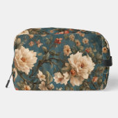 ヴィンテージ絶妙な白と緑豊かなサンゴ赤い花 ドップキット (裏面)