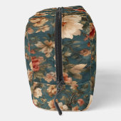 ヴィンテージ絶妙な白と緑豊かなサンゴ赤い花 ドップキット (右)