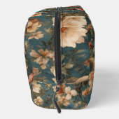 ヴィンテージ絶妙な白と緑豊かなサンゴ赤い花 ドップキット (右)