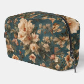 ヴィンテージ絶妙な白と緑豊かなサンゴ赤い花 ドップキット (右コーナー)