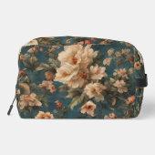 ヴィンテージ絶妙な白と緑豊かなサンゴ赤い花 ドップキット (裏面)