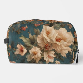 ヴィンテージ絶妙な白と緑豊かなサンゴ赤い花 ドップキット