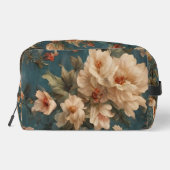 ヴィンテージ絶妙な白と緑豊かなサンゴ赤い花 ドップキット (裏面)