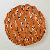 ヴィンテージ継ぎ目のないカラフルパターン ラウンドクッション (裏面)