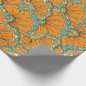 ヴィンテージ継ぎ目のない東洋のパターン ラッピングペーパー (角)