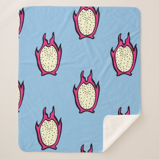 ヴィンテージ継ぎ目のない模様 シェルパブランケット (正面)