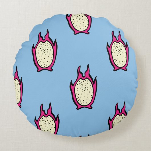 ヴィンテージ継ぎ目のない模様 ラウンドクッション (正面)