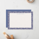 ヴィンテージ綿花模様 ノートカード (正面/裏面インサイチュ)