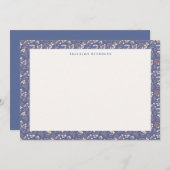 ヴィンテージ綿花模様 ノートカード (正面/裏面)