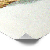 ヴィンテージ緋色ソフロニティオーキッド花 ポスター (角)