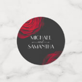 ヴィンテージ緋色バラ花弁結婚花 コンフェッティ (スモール正面)