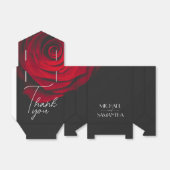 ヴィンテージ緋色バラ花弁結婚花 フェイバーボックス (折り畳みなし)