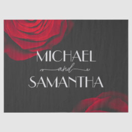 ヴィンテージ緋色バラ花弁結婚花 薄葉紙