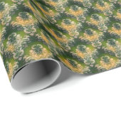 ヴィンテージ緑の白い花パターンSt Patrick ラッピングペーパー (ロールコーナー)