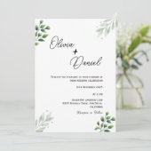 ヴィンテージ緑化結婚式招待状 招待状 (スタンド正面)