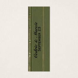 ヴィンテージ緑本座席表及びブックマーク