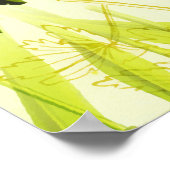 ヴィンテージ緑色植物野草水色 ポスター (角)