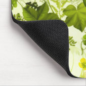 ヴィンテージ緑色植物野草水色 マウスパッド (コーナー)