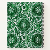 ヴィンテージ緑色装飾花柄 ノートブック (裏面)