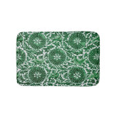ヴィンテージ緑色装飾花柄 バスマット (正面)