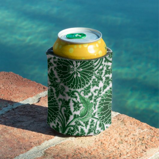 ヴィンテージ緑色装飾花柄 缶クーラー (インサイチュ プール)