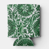 ヴィンテージ緑色装飾花柄 缶クーラー (裏面)