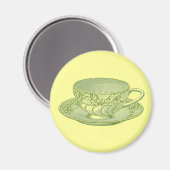 ヴィンテージ緑茶カップ磁石 マグネット (正面/裏面)