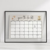 ヴィンテージ緑豊かな動物の赤ちゃんシャワー推定日 ポスター