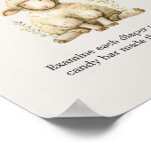 ヴィンテージ緑豊かな動物赤ちゃんシャワー甘い混乱を推測 ポスター (角)